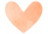 Sticker Coeur orange pastel