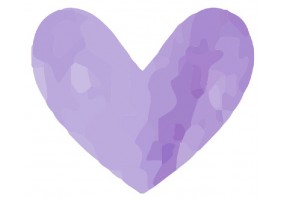 Sticker Coeur violet pastel