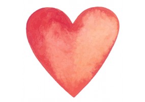 Sticker Coeur multi couleur rouge