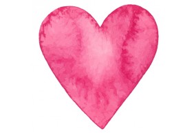 Sticker Coeur rose clair et foncé