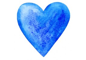 Sticker Coeur bleu turquoise