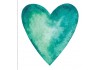 Sticker Coeur vert emeraude