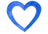 Sticker Coeur bleu avec vide