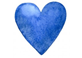 Sticker Coeur bleu marine