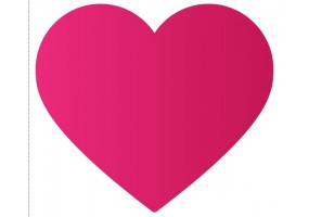 Sticker Coeur rose parfait