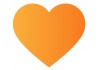 Sticker Coeur parfait orange