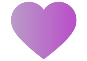 Sticker Coeur parfait violet