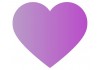 Sticker Coeur parfait violet