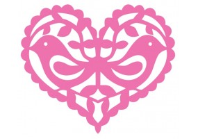 Sticker Coeur rose motif