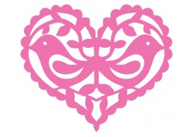 Sticker Coeur rose motif