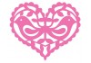 Sticker Coeur rose motif