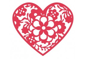 Sticker Coeur rouge motif