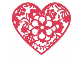 Sticker Coeur rouge motif