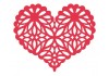 Sticker Coeur rouge arabesque