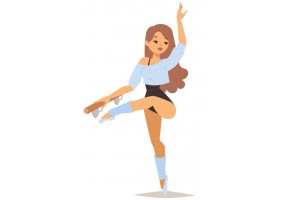 Sticker deco fille Danse