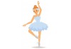 Sticker Danse robe bleu