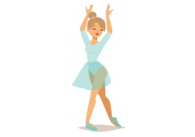 Sticker Danseuse petite fille