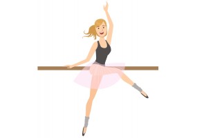 Sticker mural Danseuse fait figure