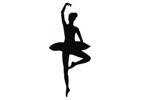 Sticker Danseuse noir