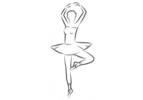 Sticker mural Danseuse silhouette