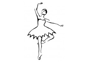 Stickers muraux Danseuse silhouette