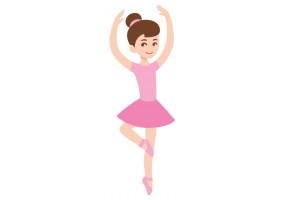 Sticker Danseuse tutu rose