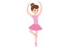 Sticker Danseuse tutu rose