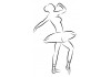 Sticker fille Danseuse silhouette