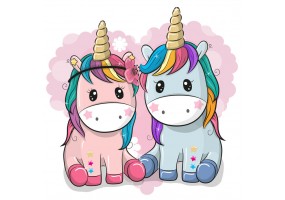 Sticker Licorne entre amis