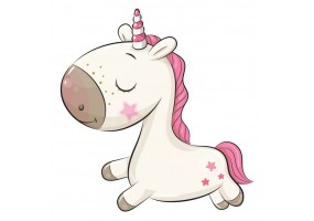 Sticker mural Licorne marche tranquille