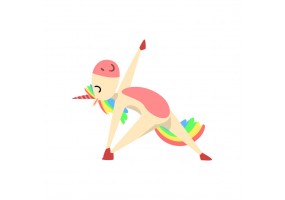 Licorne sticker mural danse