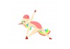 Licorne sticker mural danse