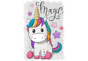 Sticker chambre Licorne personnalise