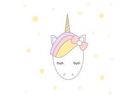 Sticker Licorne guele fine geant