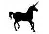 Stickers Licorne silhouette corne