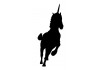 Sticker Licorne en course