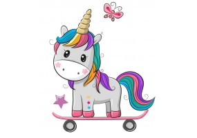 Autocollant Licorne sur skate