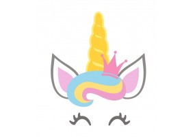 Sticker Licorne smiley personnalise
