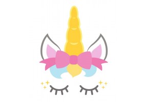 Sticker Licorne repose yeux