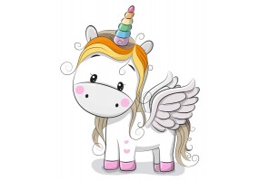 Stickers Licorne avec ailes