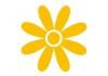 Sticker Fleurs simple jaune