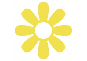 Sticker Fleurs jaune grande