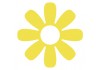 Sticker Fleurs jaune grande