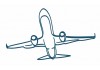 Autocollant mural avion de ligne