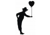 Sticker clown silhouette ballon