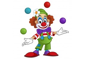 Sticker clown joyeux