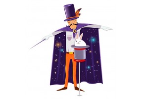 Sticker mural grand magicien