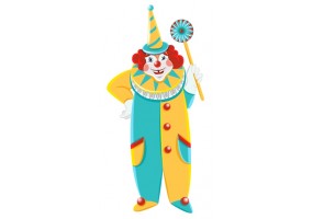 Sticker grand clown deco