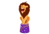 Sticker lion sur totem