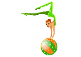Sticker femme acrobate